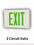 LED 2 CIRCUIT EXIT SIGN